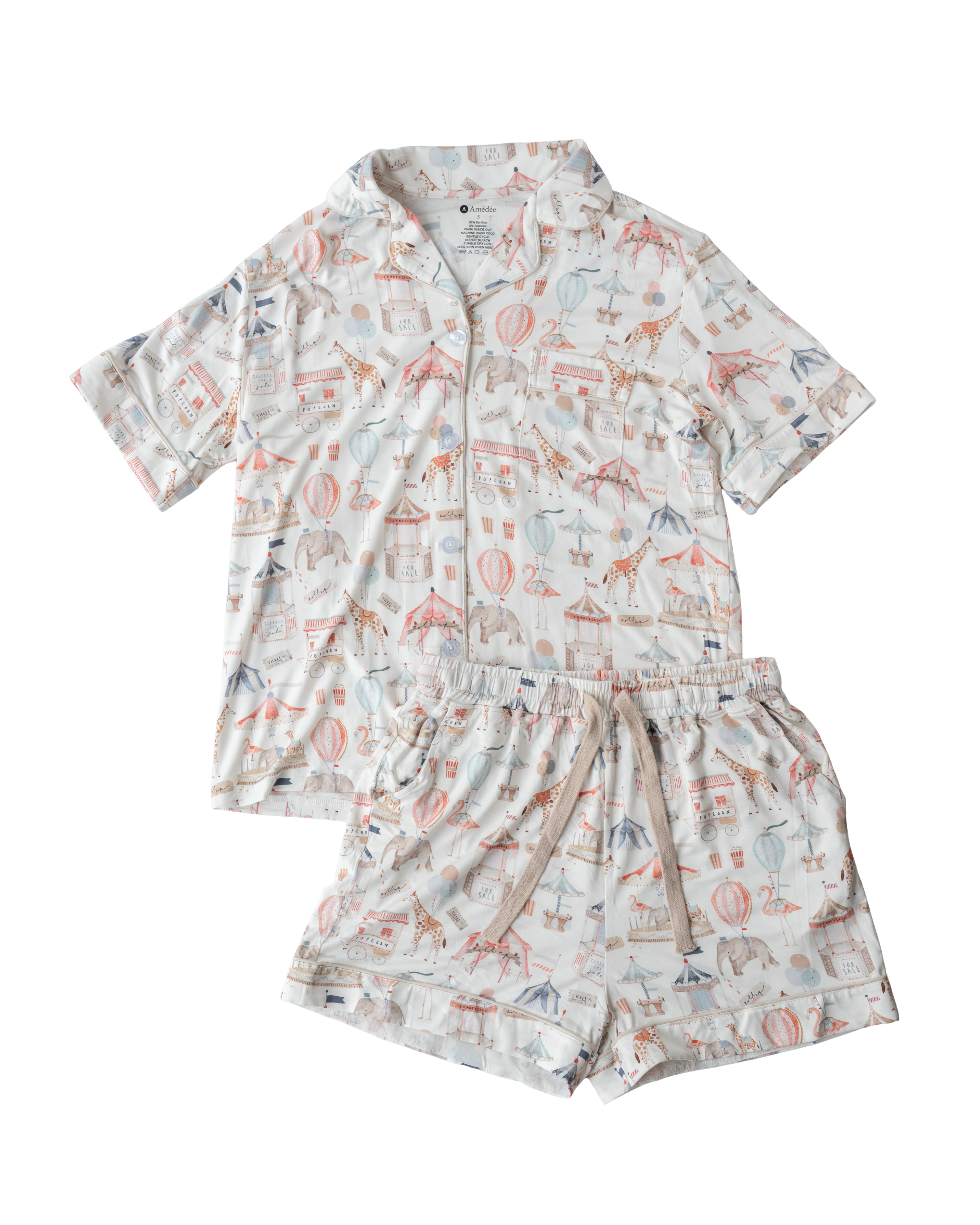 Beau shortsleeves and shorts Adult Pajamas