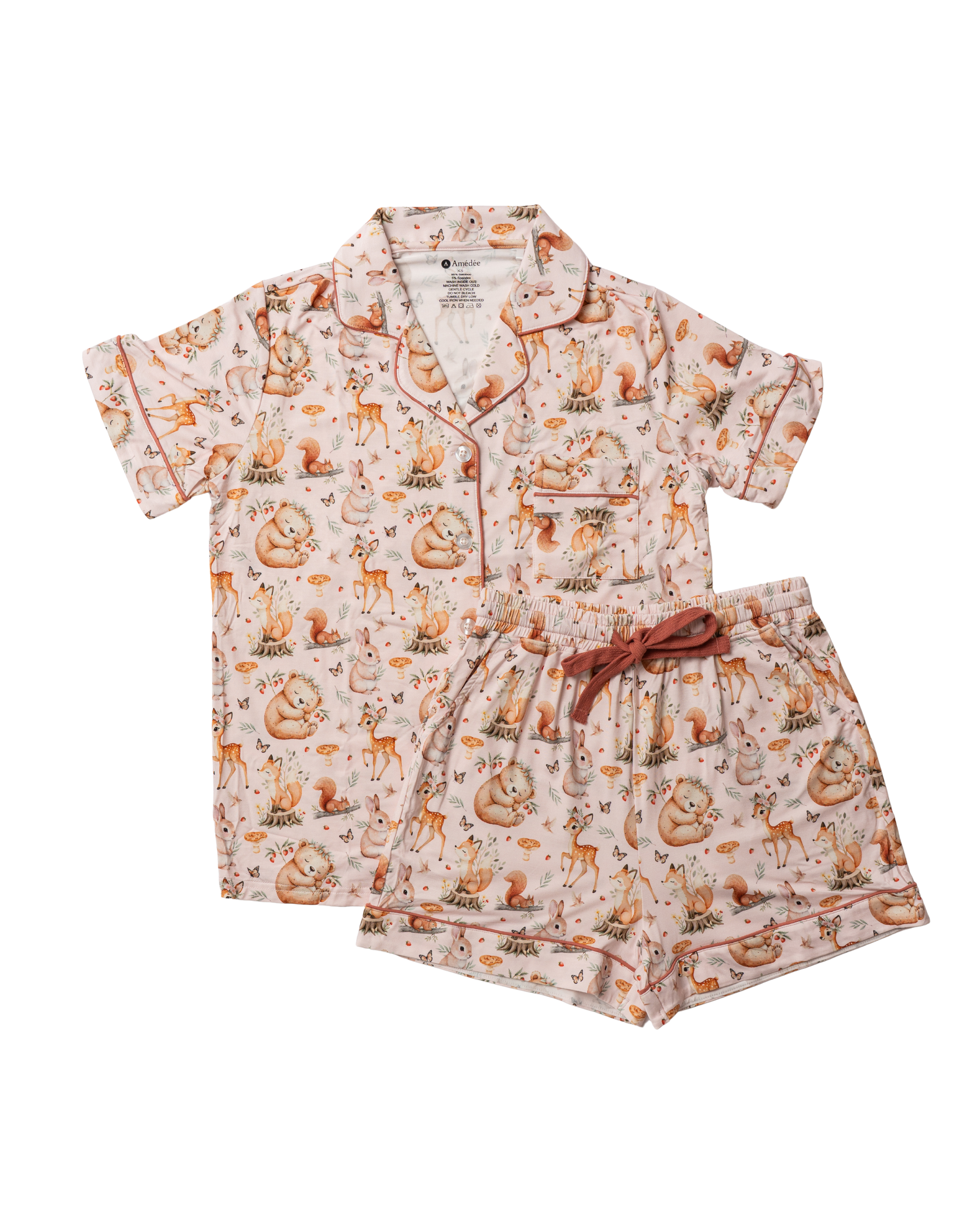 Ava shortsleeves and shorts Adult Pajamas