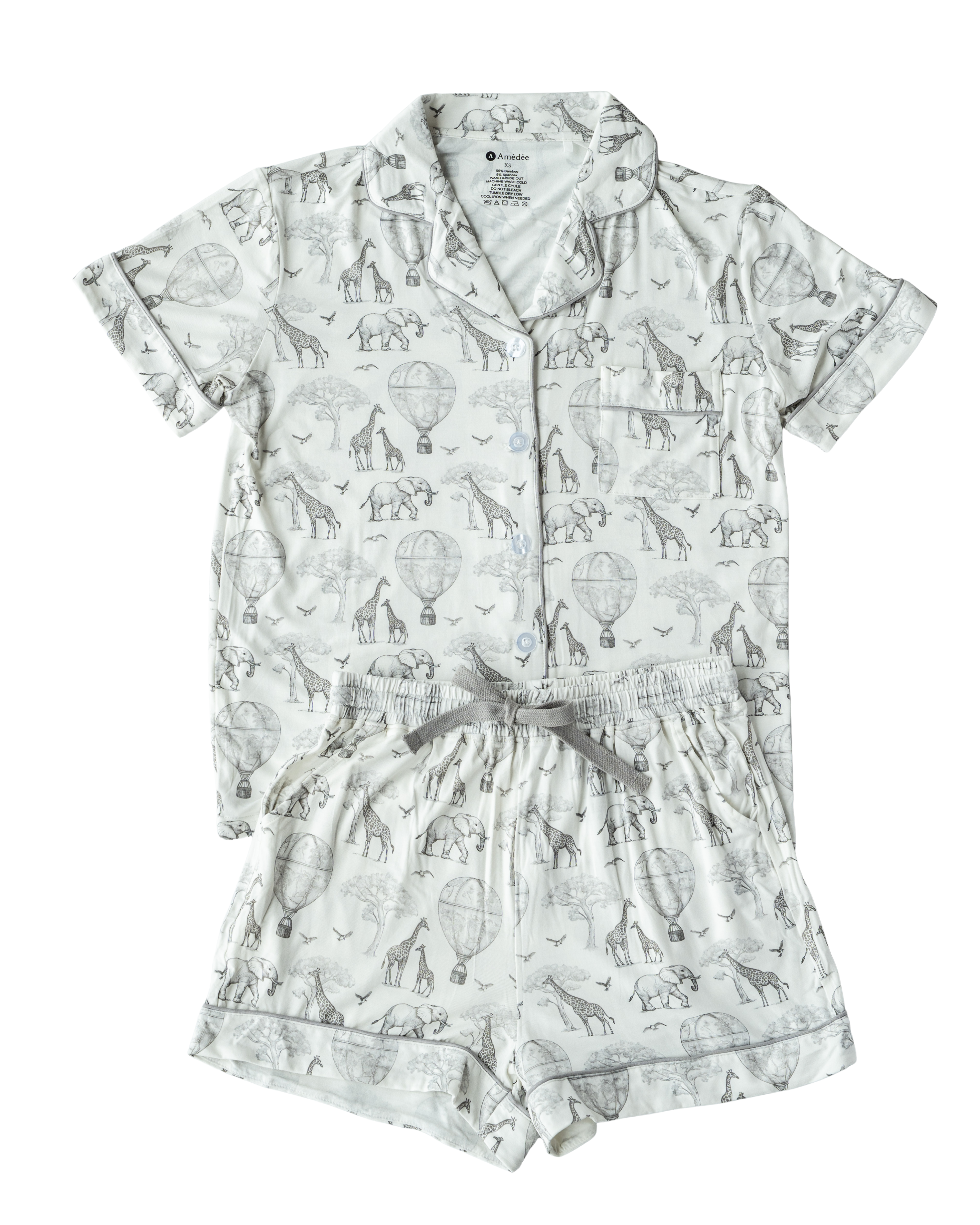 Auguste shortsleeves and shorts Adult Pajamas