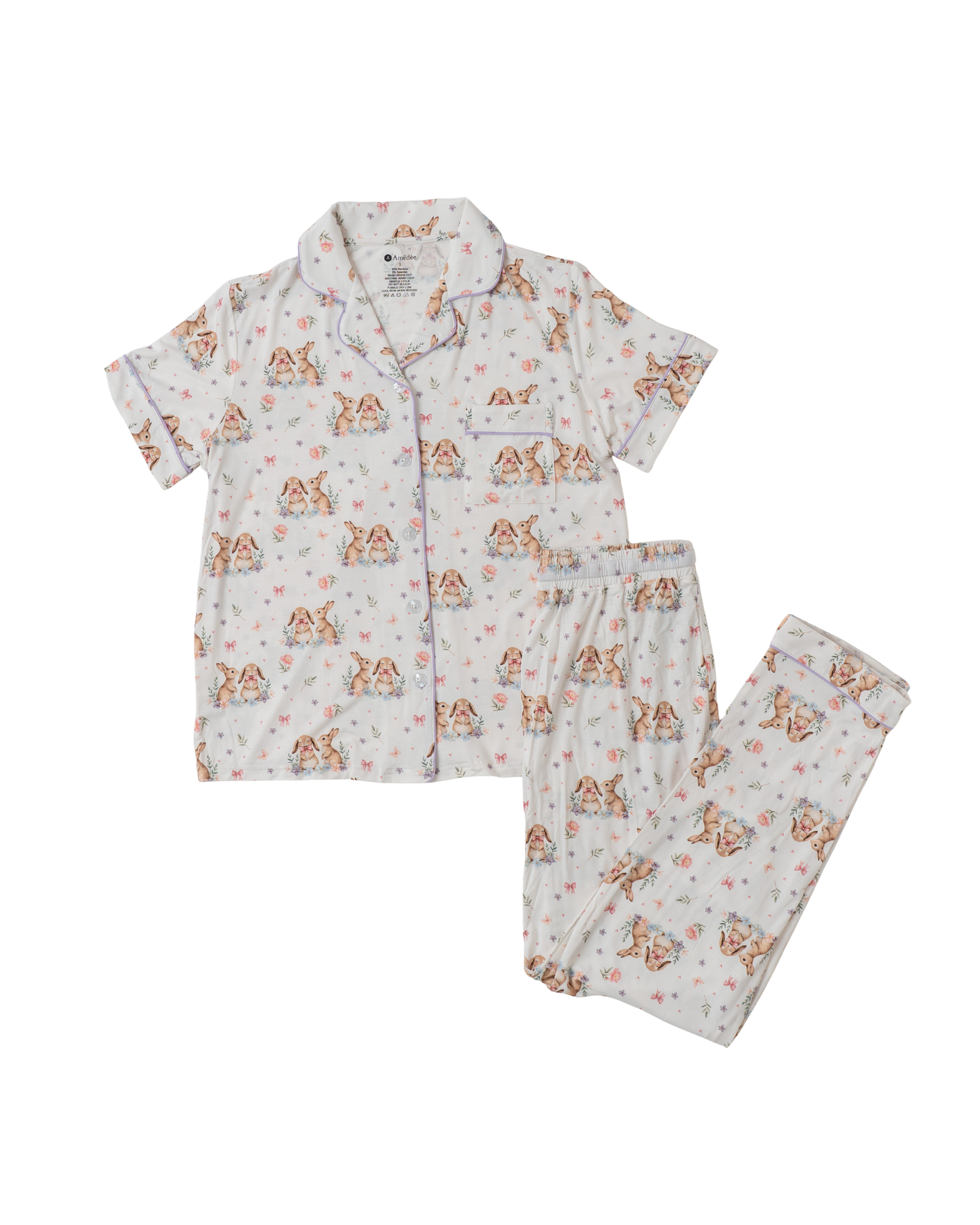 Pauline shortsleeves and long pants Adult Pajamas