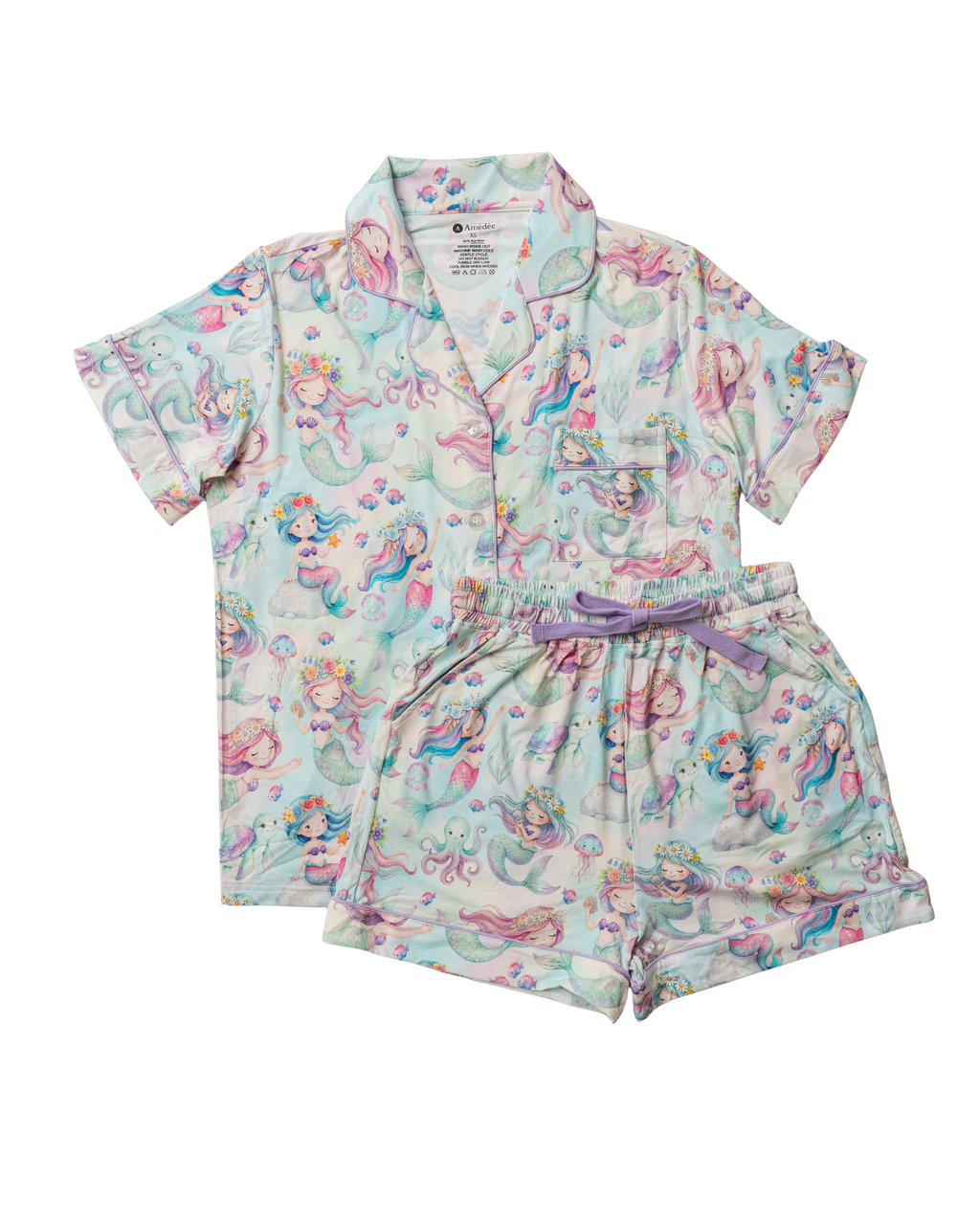 Layla shortsleeves and shorts Adult Pajamas