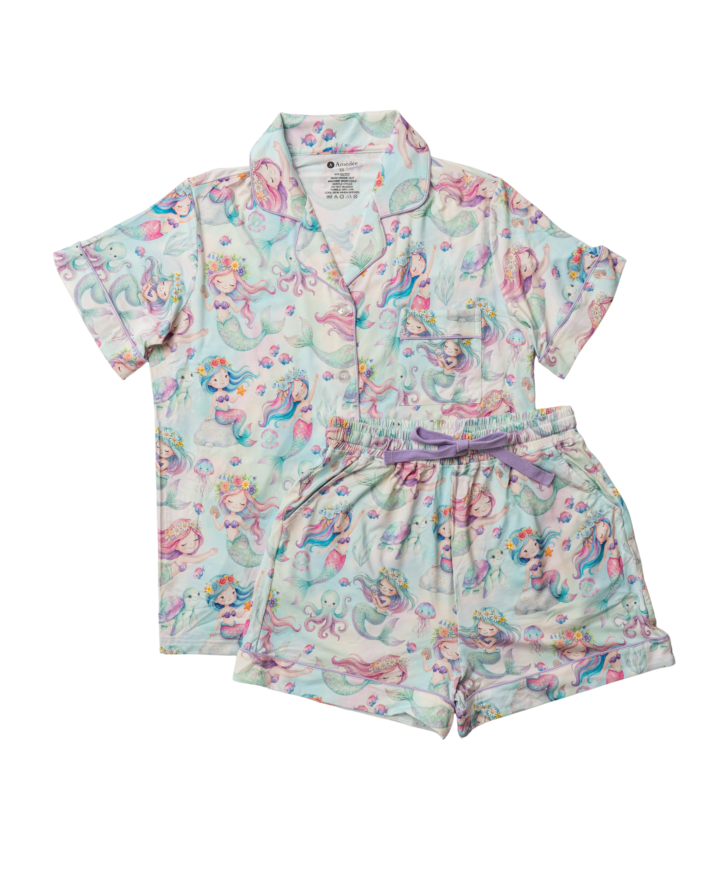 Layla shortsleeves and shorts Adult Pajamas